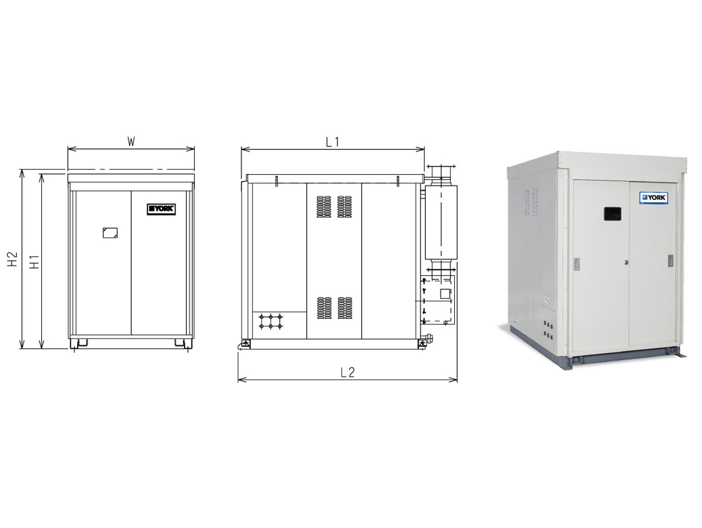 Chart showing high efficiency of YHAU-CG/CA-CXR Absorption Chiller.