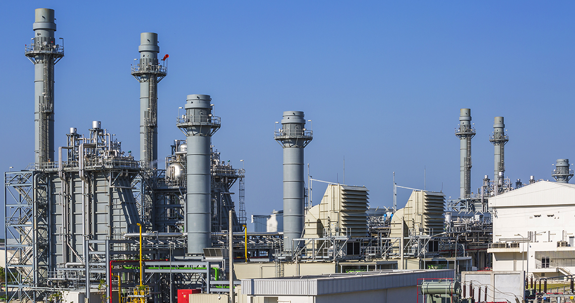 Exterior shot of a factory