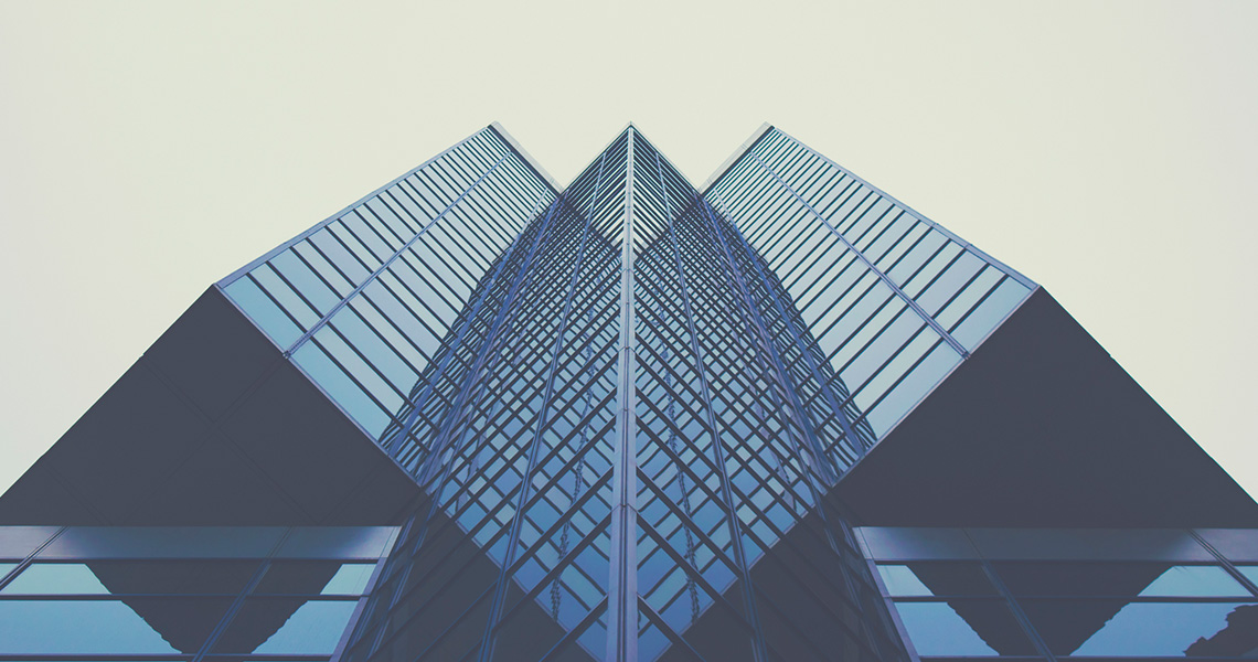 Low-angle shot of a commercial building