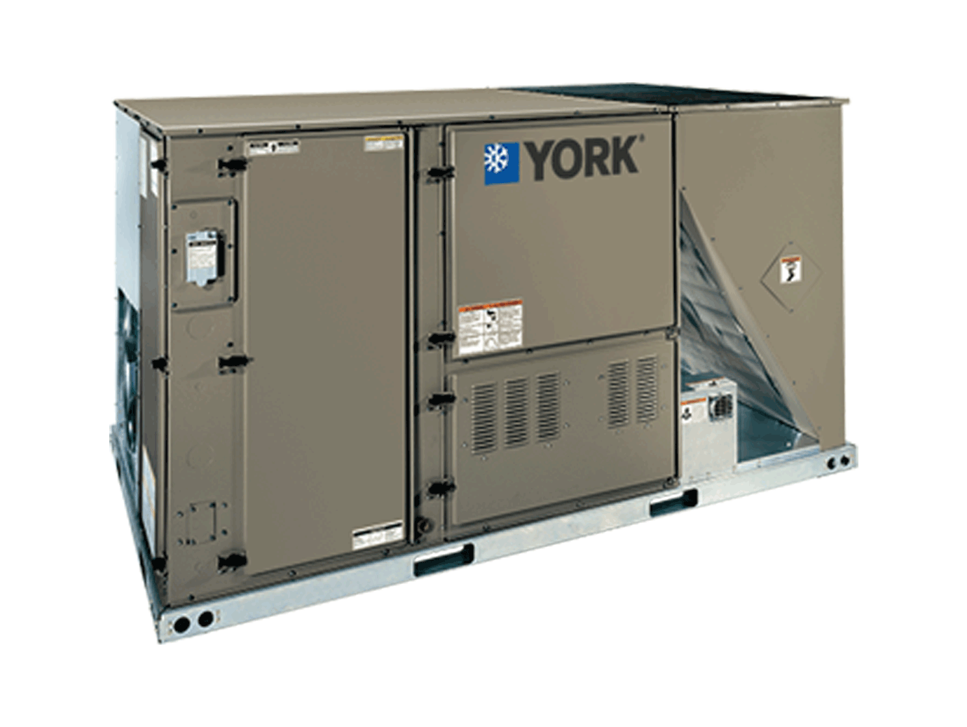 YORK Commercial Packaged rooftop unit on a white background